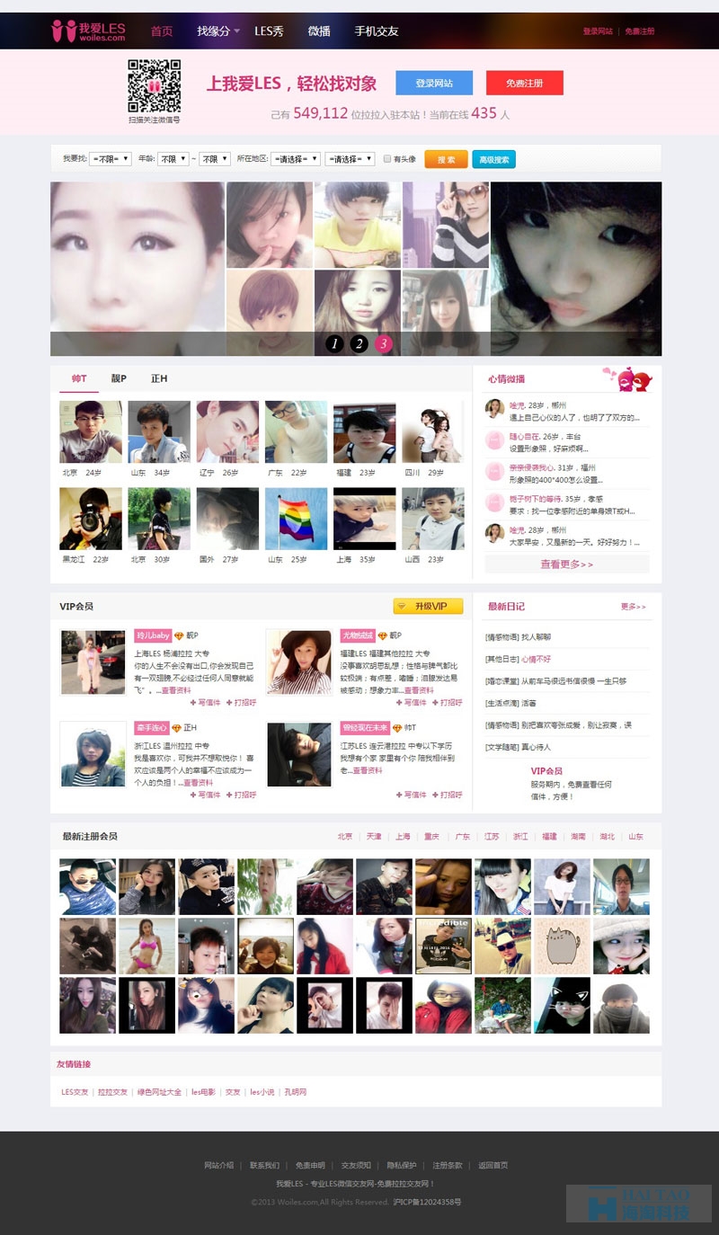 我愛LES網社交網站建設優(yōu)秀案例