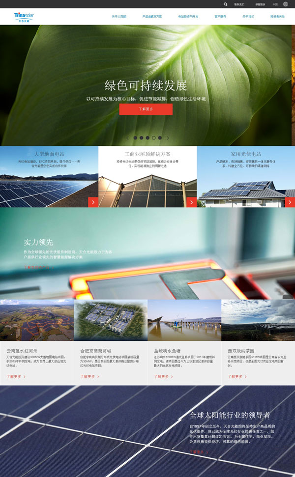 天合光能化工網(wǎng)頁設計案例,化工企業(yè)網(wǎng)站建設案例